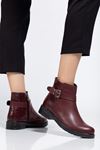 165-204/1 Black Croco Buckle Accessory Zippered Casual Women's Boots