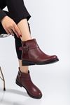 165-204/1 Black Croco Buckle Accessory Zippered Casual Women's Boots