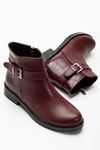 165-204/1 Black Croco Buckle Accessory Zippered Casual Women's Boots
