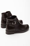 165-204/1 Black Croco Buckle Accessory Zippered Casual Women's Boots