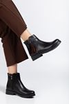 165-204 Black Suede Zipper Casual Women's Boots