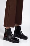 165-204 Black Suede Zipper Casual Women's Boots