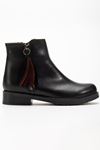 165-204 Black Suede Zipper Casual Women's Boots