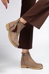 165-204 Black Suede Zipper Casual Women's Boots
