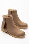 165-204 Black Suede Zipper Casual Women's Boots