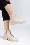 165-225 Leopard Lace-Up Zippered Women's Boots