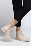 165-225 Leopard Lace-Up Zippered Women's Boots