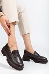 746-759 Black Casual High Sole Loafer Shoes