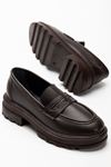 746-759 Black Casual High Sole Loafer Shoes