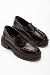 746-759 Kahve Yanki Yüksek Tabanlı Loafer Ayakkabı 