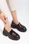 746-759 Black Casual High Sole Loafer Shoes