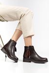 165-204 Black Suede Zipper Casual Women's Boots