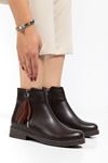 165-204 Black Suede Zipper Casual Women's Boots