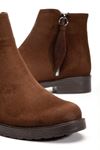 165-204 Black Suede Zipper Casual Women's Boots