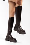 812-300 Black Zipper Casual Women's Boots
