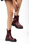 02-2004 Elasticated Women's Boots with Brown Buckle Accessories