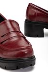 746-759 Bordo Yanki Yüksek Tabanlı Loafer AyakkabI