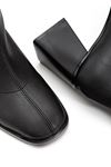 HC-2700 Black Stretch Heeled Zippered Casual Women's Boots