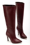 SYT-2004 Bordo Günlük Bayan Çizme
