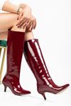 SYT-2025 Bordo Rugan Günlük Kadın Çizme  