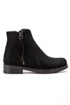 165-204 Black Suede Zipper Casual Women's Boots