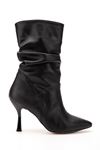 VRT-4815 White Croco High Thick Heels Bellows Zippered Women's Boots