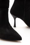 VRT-4815 White Croco High Thick Heels Bellows Zippered Women's Boots