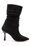 VRT-4815 White Croco High Thick Heels Bellows Zippered Women's Boots