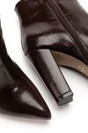 VRT-4801 Brown High Thick Heels Zippered Women's Boots