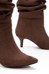 SR-2001 Коричневые туфли на шпильке Повседневные женские сапоги