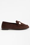 6325 Black Mesh Hard Hat Buckle Detailed Casual Women's Ballet Flats