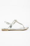 152-1110 Platinum Multi Stone Flip Flop Sandals
