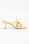 S-622 Baby Blue Orchid Detailed Thin Heeled Women's Slippers