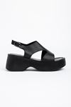 24414-571 Black Casual Padded Heel Women Sandals