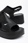 24414-571 Black Casual Padded Heel Women Sandals