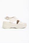 24414-571 Beige Casual Padding Heel Women Sandals